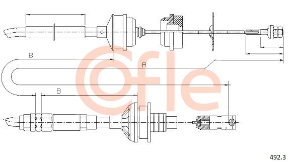 Тросовий привод, привод зчеплення, Cofle 92.492.3