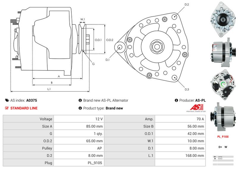 AS-PL A0375 Alternator