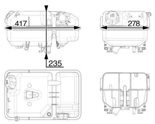 Розширювальний бачок, охолоджувальна рідина, Mahle CRT237000P