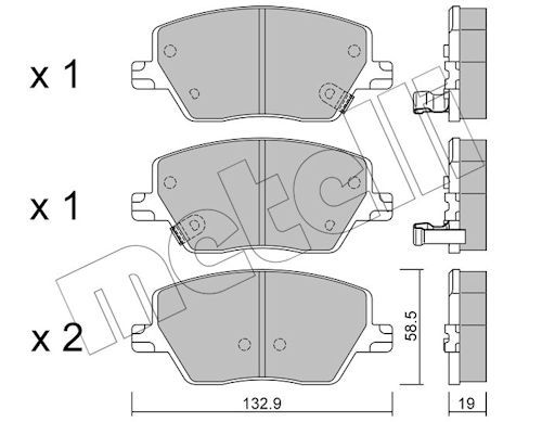 Plaquettes+de+frein+à+disque METELLI 22-1103-0