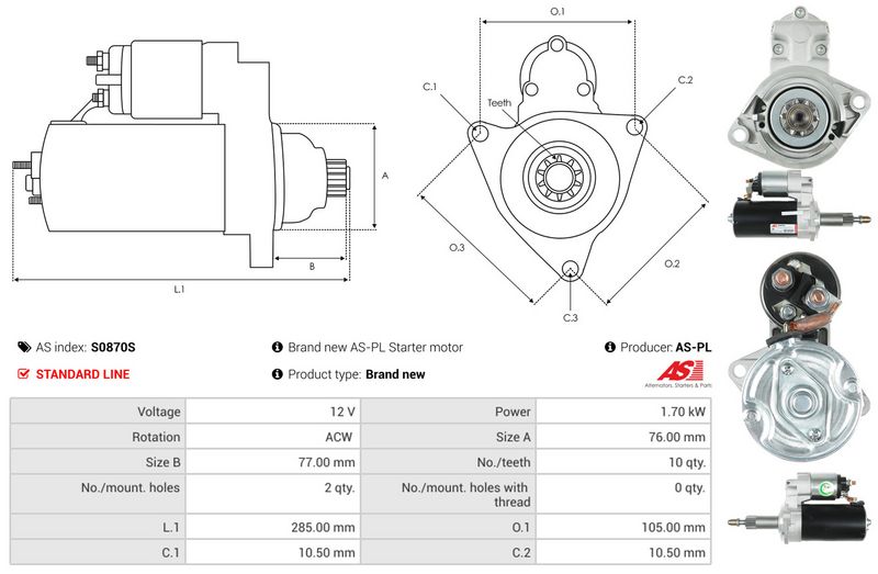 AS-PL S0870S Starter