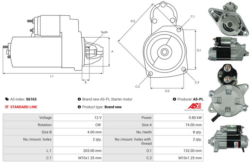 AS-PL S6163 Starter