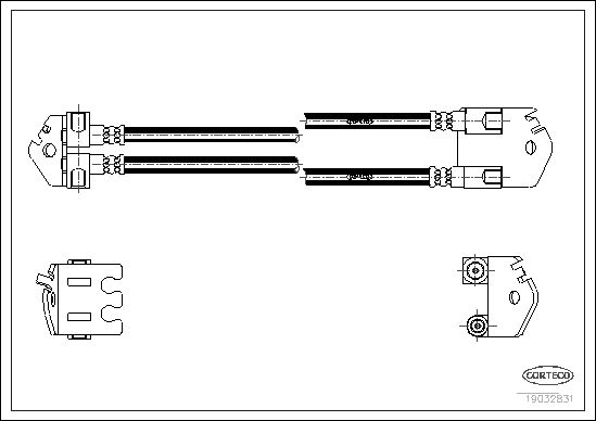 Гальмівний шланг, Corteco 19032831
