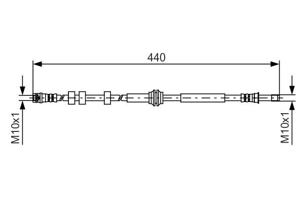 BOSCH AUDI тормозной шланг задний A4/A5/Q5 08- 440мм