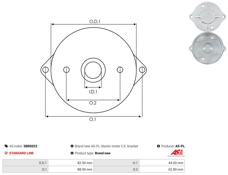 AS-PL SBR5022 Starter Lid, carburettor