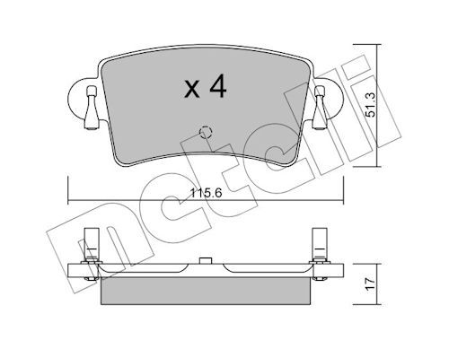 Plaquettes+de+frein+à+disque METELLI 22-0546-0