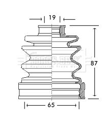 BORG & BECK gumiharangkészlet, hajtótengely BCB2742