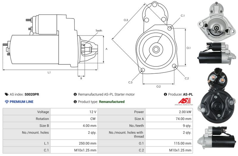 AS-PL S0020PR Starter