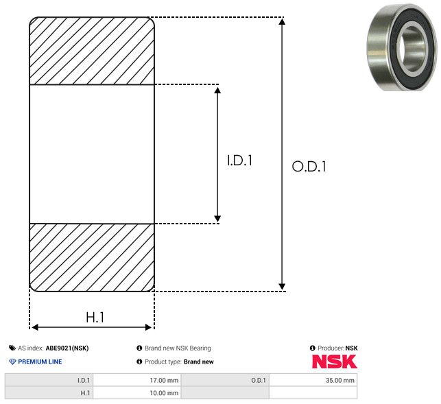 AS-PL ABE9021(NSK) Bearing