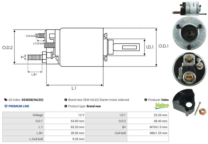 AS-PL SS3028(VALEO) Solenoid Switch, starter