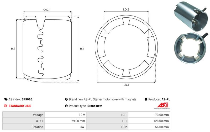 AS-PL SF9010 Field Winding, starter