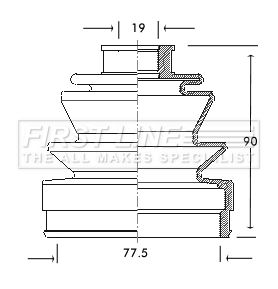 First Line Bellow Kit, drive shaft FCB2048