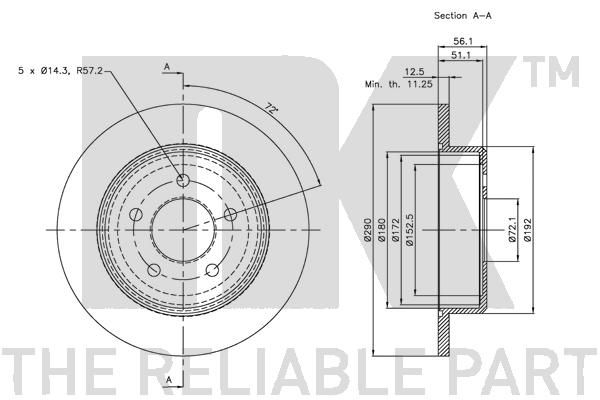 NK 209311 Brake Disc