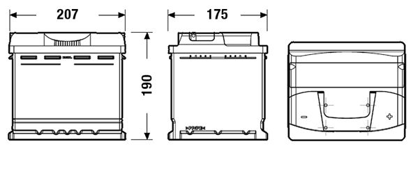 Акумулятор 50Ah-12v Exide EXCELL (207х175х190), R, EN450