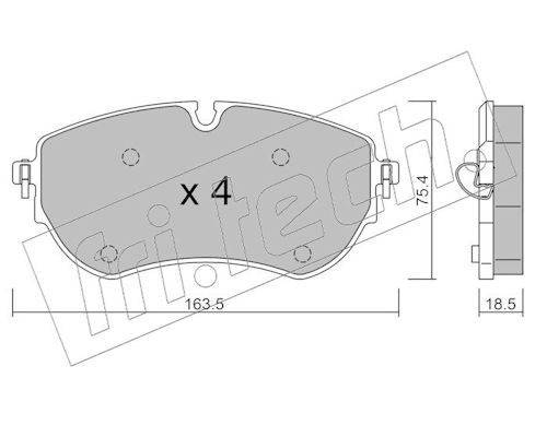 fri.tech. 1172.1 Brake Pad Set, disc brake