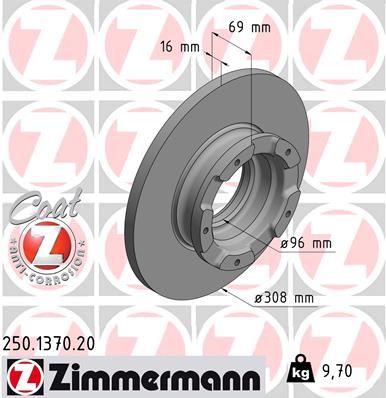 Гальмівний диск, Zimmermann 250137020