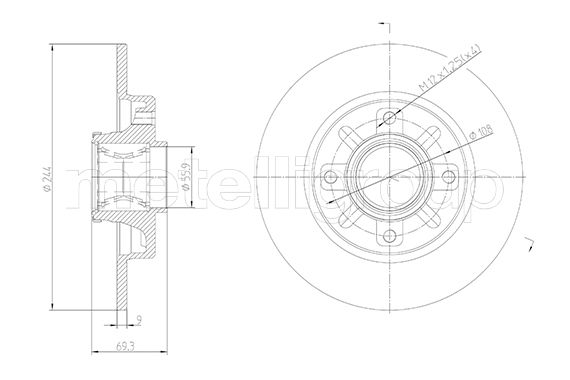Disque+de+frein METELLI 23-1878