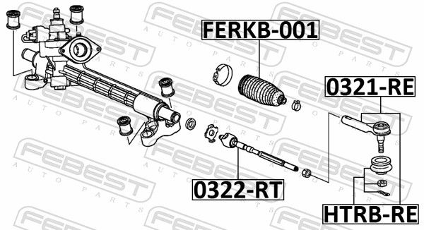FEBEST 0322-RT Inner Tie Rod