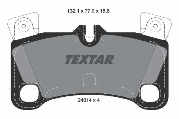 Комплект гальмівних накладок, дискове гальмо, Textar 2461401