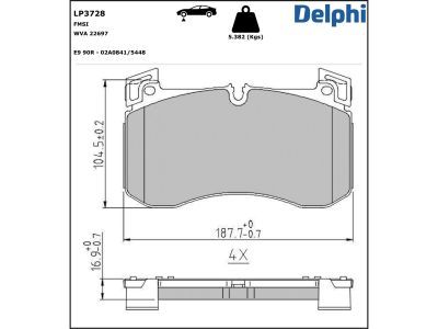 DELPHI LP3728 Brake Pad Set, disc brake