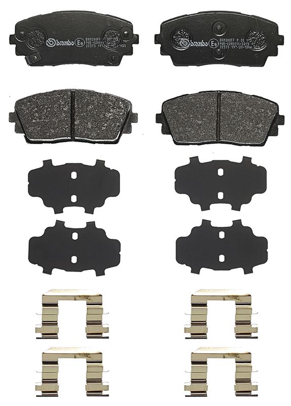 Piduriklotsi komplekt, ketaspidur, BREMBO P 30 115