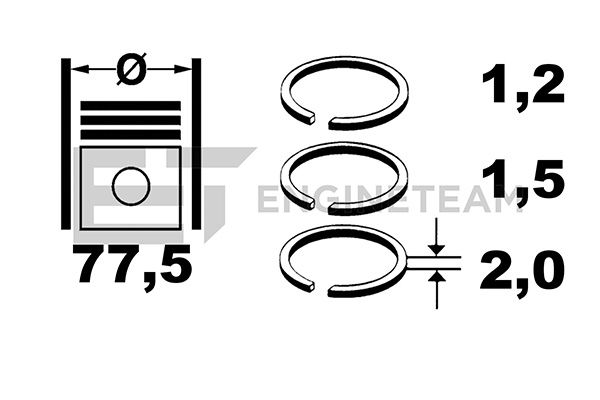 Комплект поршневих кілець, Et Engineteam R1010250