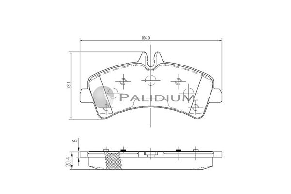 ASHUKI by Palidium fékbetétkészlet, tárcsafék P1-1142