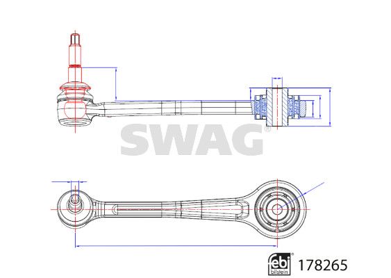 SWAG 33 10 4444 Control/Trailing Arm, wheel suspension