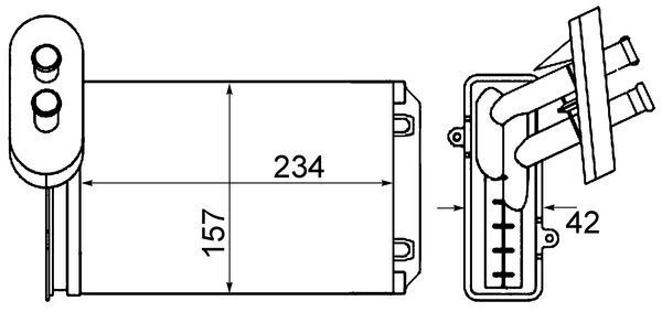 Радіатор пічки Octavia/Caddy/Golf/Passat/Lupo 1.0-3.2 82-10