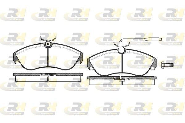 Комплект гальмівних накладок, дискове гальмо, Roadhouse 2487.02
