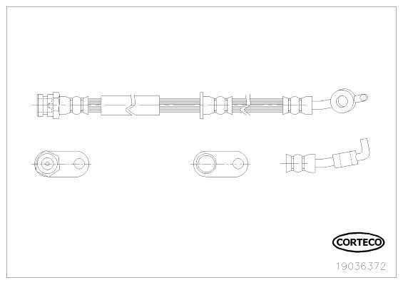 Гальмівний шланг, Corteco 19036372
