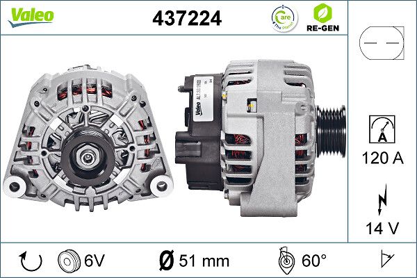 VALEO Dynamo / Alternator 437224