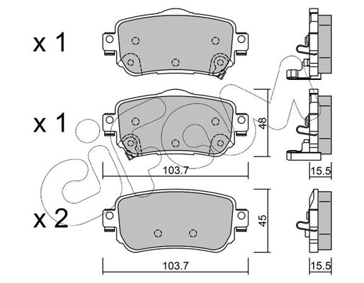 Тормозные колодки зад. Nissan X-Trail/Qashqai II 13- (TRW)