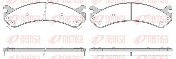 REMSA 0756.02 Stabdžių trinkelių rinkinys, diskinis stabdys