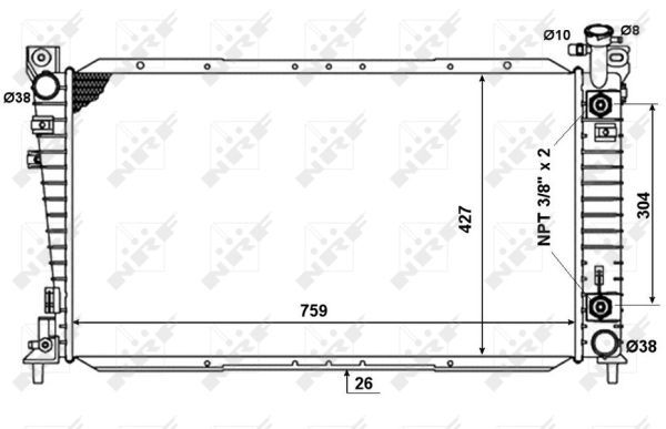 NRF 50334 Radiator, engine cooling