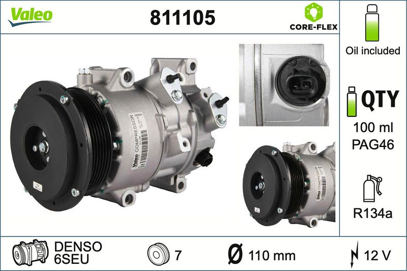 Compresor, climatizare 811105 VALEO