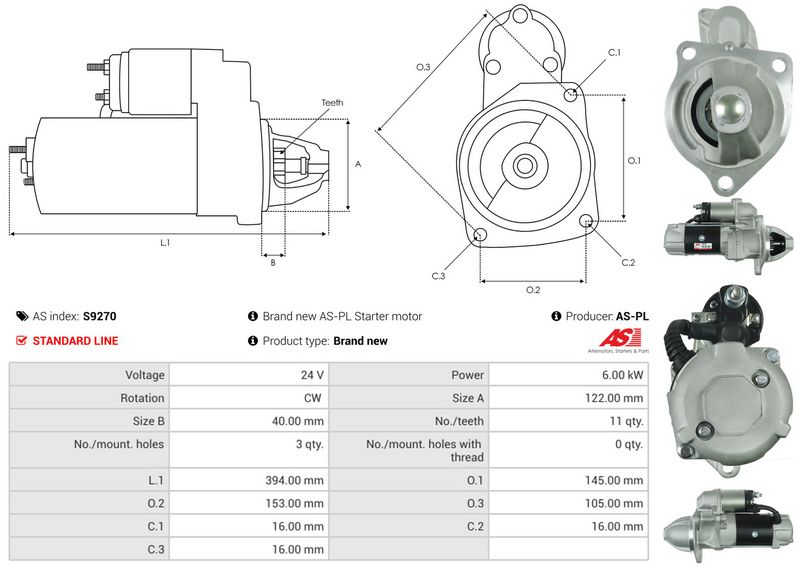 AS-PL S9270 Starter