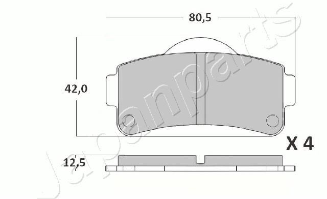 JAPANPARTS PA-MC03 Brake Pad Set, disc brake