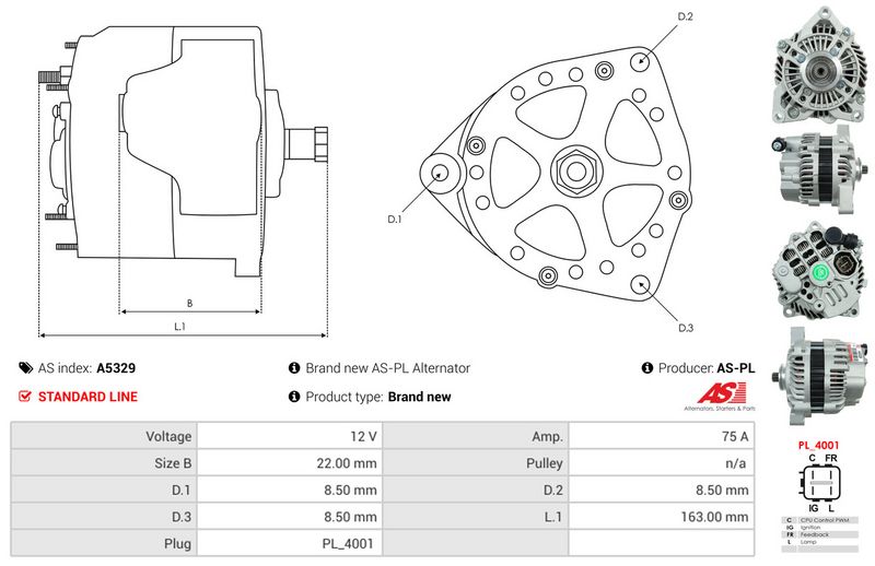 AS-PL A5329 Alternator