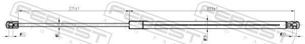 FEBEST 23117-006 Gas Spring, bonnet