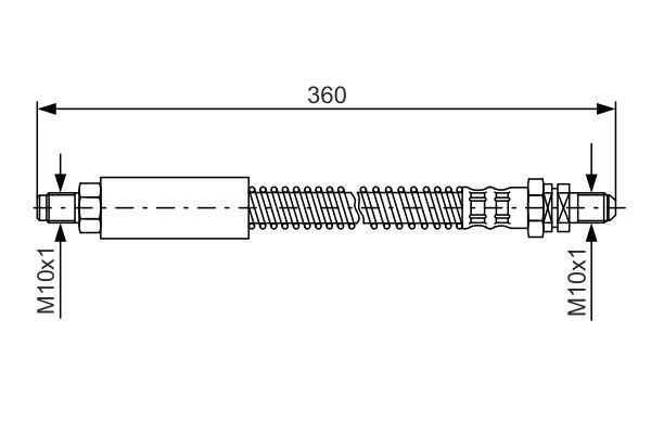 BOSCH гальмівний шланг задній FORD ESCORT -01