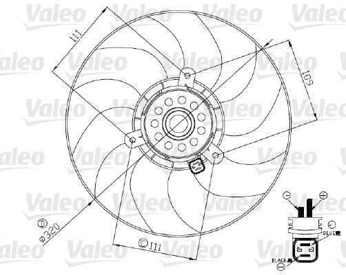 VALEO ventilátor, motorhűtés 696190