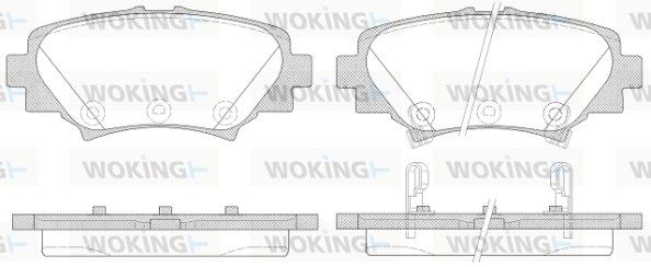 Комплект гальмівних накладок, дискове гальмо, Woking P14703.02