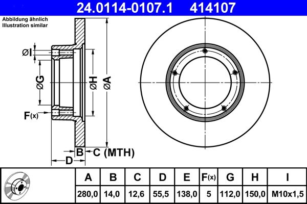 ATE Remschijf 24.0114-0107.1