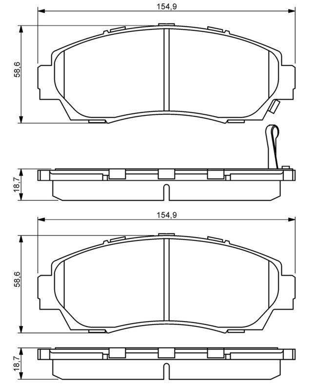 BOSCH Plaquettes de frein à disque 0 986 494 308