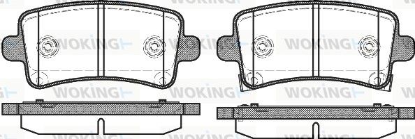 Колодки гальмівні, задні, Chevrolet Malibu; OPEL Insignia; SAAB 9-5; 1.4-2.8, 08-