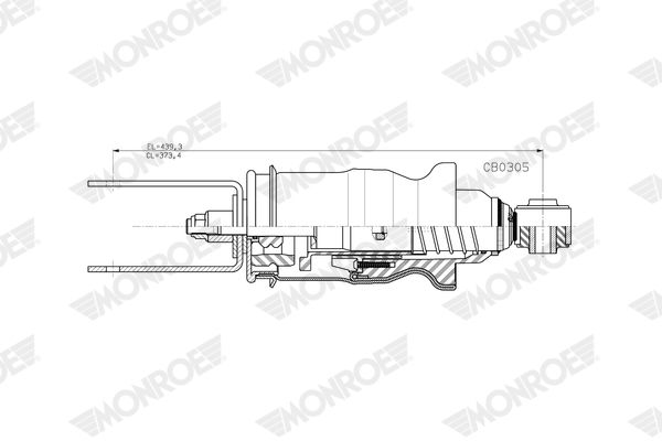 MONROE CB0305 Shock Absorber, driver cab suspension