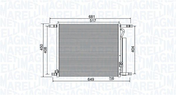 Конденсатор, система кондиціонування повітря, Magneti Marelli 350203966000