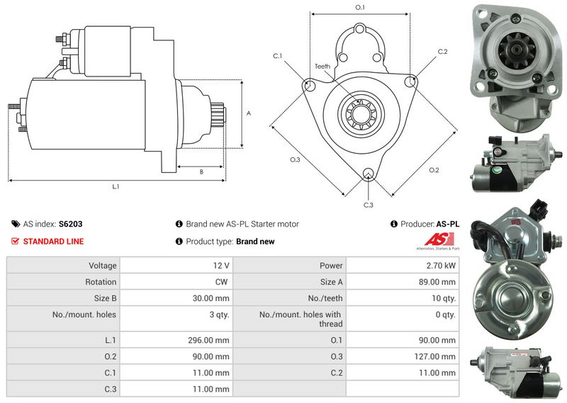 AS-PL S6203 Starter