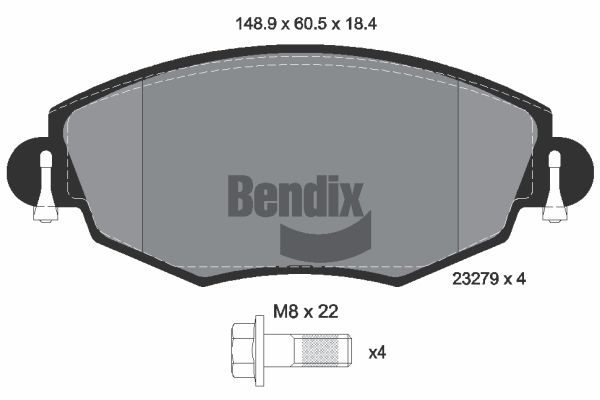 BENDIX Braking fékbetétkészlet, tárcsafék BPD1342